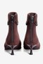 Women's Suede Boots Pointed Toe Thin Heeled Back Zipper Enora Brown - 5