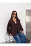 Women's Stand Collar, Gathered Waist, Lace-Up, Buttoned Oversize Seasonal Short Trench Coat - 6