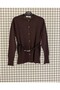 Trendy Buttoned Belted Crew Neck Cold Yarn Full Fit Basic Cardigan - 2