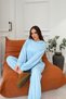 Women's Modal Two-Piece Set Hooded Sweatshirt and Elastic Waist Lace-Up Wide-Leg Pants - 7