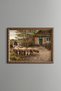 Sheep in Front of a Country House - Vintage Patterned Painting - Fine Model