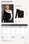 Contrast Effect - Women's Asymmetrical Collar Two-Tone Viscose Blouse - 7