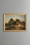 Farm Landscape - Vintage Patterned Painting - Fine Model