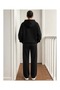 Unisex Black Printed Combed Cotton Tracksuit Set - 3
