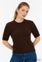 Crew Neck Braided Regular Knitwear Blouse