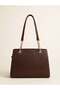 Women's Modern Stylish Design Gold Chain Detailed Double Strap Shoulder Bag 27327 - 5