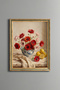 Poppies and Lemons - Vintage Patterned Painting - Fine Model