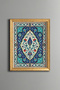 Blue Floral Embellishment - Vintage Patterned Painting - Fine Model