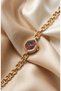 Women's Steel Watch Gold Color & Burgundy Dial Chain Band Vintage Old Money Classic Elegant Stylish Women's Wristwatch |   Limited Edition 2027 - 7