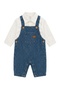 Baby Boy Shirt and Salopet Set with Snap Fasteners, Double Combination - 7