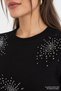 Crew Neck Stoned Short Sleeve Regular Woven T-Shirt - 5