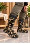 Men's Fleece-Lined Non-Slip Sole Water and Cold-Resistant Nylon Rain Boots with Sturdy Comfortable Sole - 3