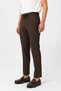 Men's Brown Side Elastic Luna Dream Lycra Fabric Trousers - 2