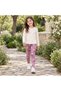 Girl's Pink Floral Patterned Combed Cotton Tights |   Stretchy 95% Cotton Comfortable Leggings