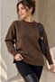 Women's Knitwear Sweater Crew Neck Slit Comfortable Cut My3535