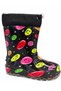 Children's Furry, Warm, Cute, Patterned, Transparent, Toothed Sole Rain Boots - 2