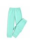 Girl's 100% Cotton Turquoise Color Twill Fabric Collared Buttoned Long Sleeve Winter Basic Pajama Set - 6