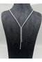 Women's Double Chain Stone-Embellished Y Necklace, with Gift Packaging Option - 2