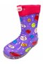 Children's Furry, Warm, Cute, Patterned, Transparent, Toothed Sole Rain Boots - 3