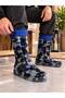 Men's Fleece-Lined Non-Slip Sole Water and Cold-Resistant Nylon Rain Boots with Sturdy Comfortable Sole - 2