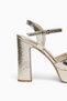 Arya Gold Platform Heeled Shoes - 2