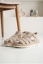 Women's Genuine Suede Leather Caged Sandals Thick Soled Comfort Casual Shoes - 2