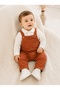 Baby Boy Shirt and Salopet Set with Snap Fasteners, Double Combination