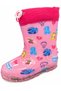 Children's Furry, Warm, Cute, Patterned, Transparent, Toothed Sole Rain Boots - 6