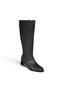 Women's Black Brown Shiny 4cm Thick Heel 38cm Leg Length 30cm Calf Width Buckle Heeled Boots - 2