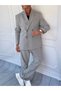 4 Button Detailed Oversize Cut Baggy Double Breasted Suit - 2