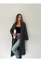 Women's Double-Breasted Collar Belted Waist Tie Buttoned Oversize Winter Long Cashmere Coat - 8