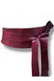 Women's Red Textured Obi Tie Leather Belt - Wide Casual Girdle Belt - Standard Size - 7