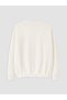 Alita City Farkıyla Natuvera Ecru Oval Collar Women's Sweatshirt - 6