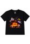Haunted Pumpkin Night - Cute Halloween Black Cat, Ghost & Witch Hat Kids Graphic T-Shirt