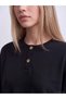 Nevavm Farkıyla Natuvera Navy Blue Oval Collar Women's Sweatshirt - 3