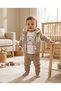 3-Piece Teddy Bear Embroidered Baby Boy Set Welsoft Plush 100% Cotton Printed Bodysuit 0-3 Months 3-6 Months 6-9 9-12 Months Newborn Baby Set Jacket+Pants+Body 100% Cotton Winter Baby 3-Piece Set - 3