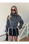Anthracite Crop Cashmere Jacket - 508395