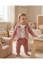 3-Piece Floral Embroidered Baby Girl Set Velvet 100% Cotton Printed Bodysuit 0-3 Months 3-6 Months 6-9 9-12 Months Newborn Baby Set Jacket+Pants+Bodysuit 100% Cotton Winter Baby 3-Piece Set - 3