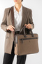 Earth Brown Unisex Canvas Crossbody 17 Inch Laptop & Briefcase - 3