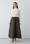 Ribbed Skirt Khaki - 7