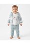 3-Piece Teddy Bear Embroidered Baby Boy Set Welsoft Plush 100% Cotton Printed Bodysuit 0-3 Months 3-6 Months 6-9 9-12 Months Newborn Baby Set Jacket+Pants+Body 100% Cotton Winter Baby 3-Piece Set - 2