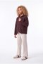 Girl's Hooded Zippered Plush Sweatshirt - 5