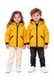 77010-26 Unisex Children's Hooded Zippered Plush Lined Printed Inflatable Coat 2–5 Years