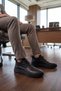Rubber Sole Cold Resistant Smart Lace-Up Black Genuine Leather Men's Boots 26K554-1 - 2
