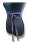 Women's Cosima Purple Textured Design Obi Leather Belt - Casual Women's Belt - Standard Size - 6