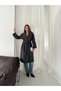 Women's Double-Breasted Collar Belted Waist Tie Buttoned Oversize Winter Long Cashmere Coat - 4