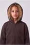 Girl's hooded kangaroo pocket zip-up sweatshirt