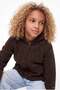 Girl's Hooded Zippered Plush Sweatshirt - 2