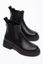 Women's Boots Black Laceless Stereç Thick Sole Faux Leather - 3