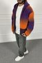 Double Zipper Hooded Lined Plush Coat Orange |   Stk2134-Mont - 7
